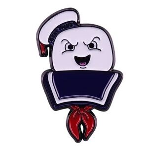 Stay Puft Marshmallow Man Enamel Pin, Ghostbusters Enamel Metal Pin